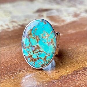 Turquoise and Brown Stone Ring